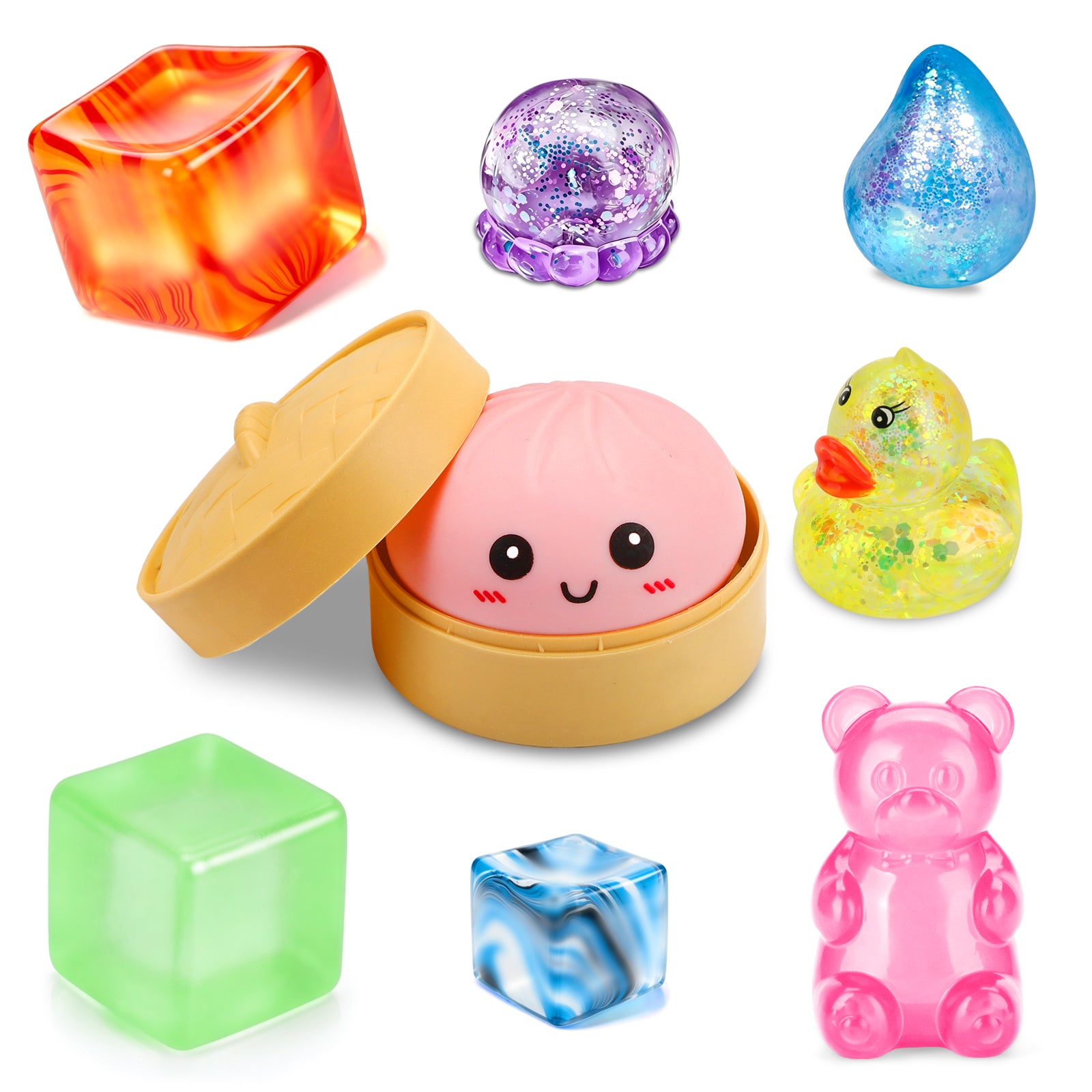 8 Pcs Squishy Toys Pack Slow Rising Squishy Toys Sensory Toys Adult