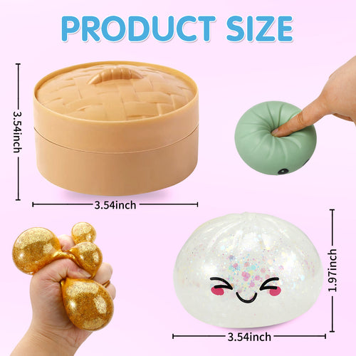 Portable smiling bun stress-relieving toy - Carry it with you and relax anytime, anywhere
