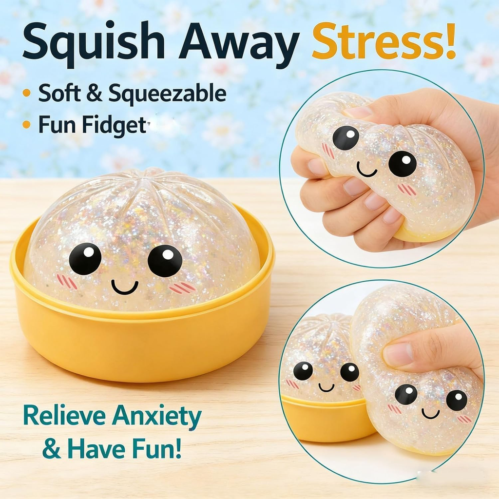 Portable smiling bun stress-relieving toy - Carry it with you and relax anytime, anywhere