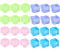 24Pcs Stress Balls Fidget Toys Adults, Ice Cube Squeeze Toys - Square Squeeze Ball Sensory Toys, Squeeze Toys - Small, Stress Balls for Adults, Easter, Christmas, Party Favors, Stocking Stuffers